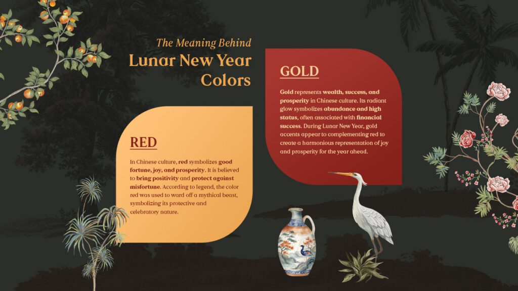 red and gold Lunar New Year