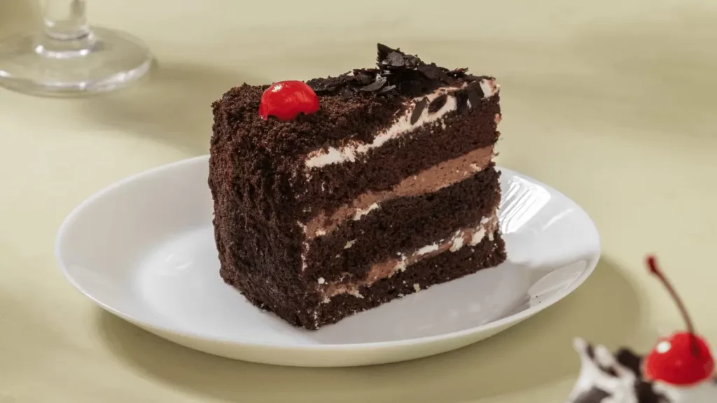 German black forest cake in slice