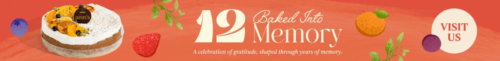 banner 12th anniversary ann's tres leches montblanc
