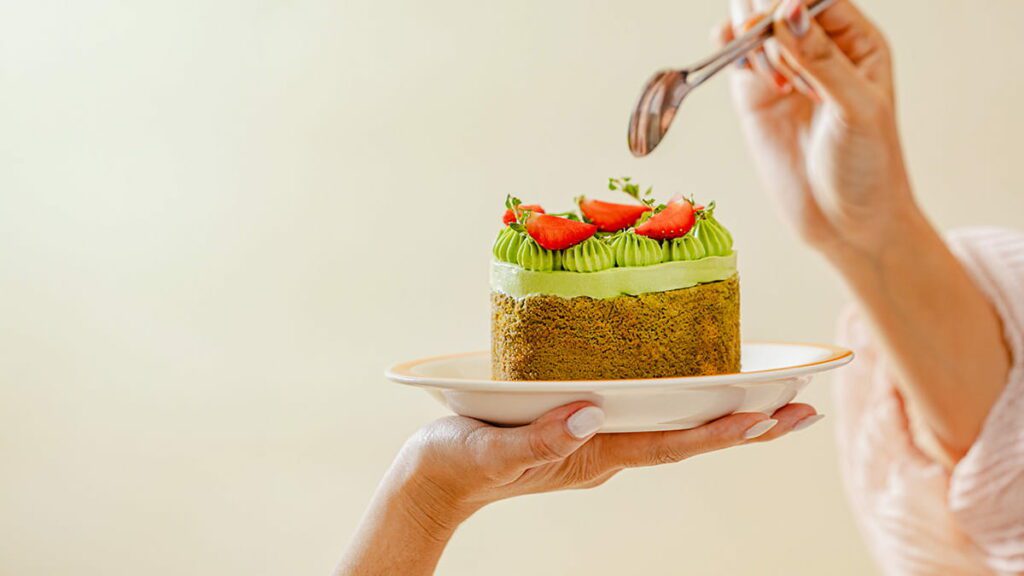 tres leches cake matcha