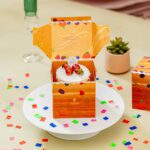 packaging kotak kue berwarna orange